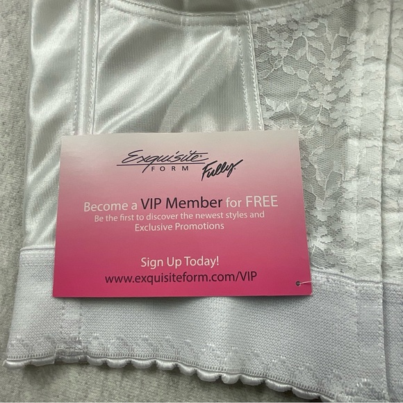 EXQUISITEFORM RN#139861 POSTURE SUPPORT WOMEN’S LONGLINE / BRA SIZE:36C WHITE - Picture 5 of 15